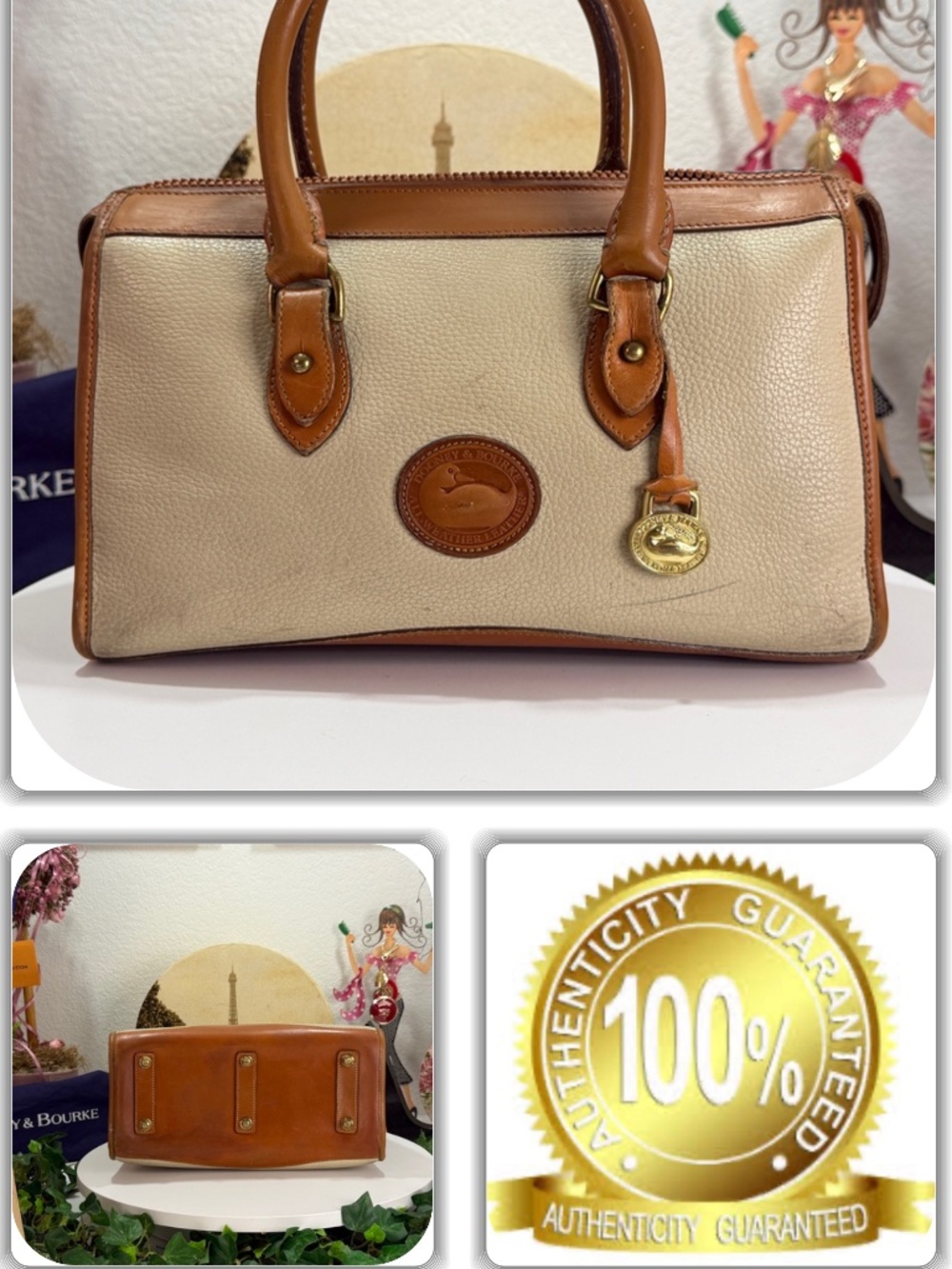 HERMOSA DOONEY & BOURKE U.S.A. WHITE DOCTOR'S TOTE HANDBAG!